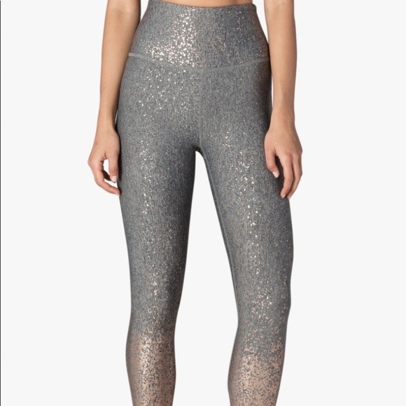 NWT beyond yoga alloy leggings gray speckle - Picture 2 of 6